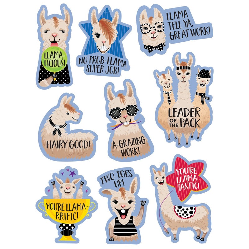 Creative Teaching Press Creative Teaching Bold & Bright Llama Rewards Stickers (45 Stickers Per Pack) - Image 1